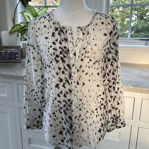 Joie cheetah print silk blouse XS